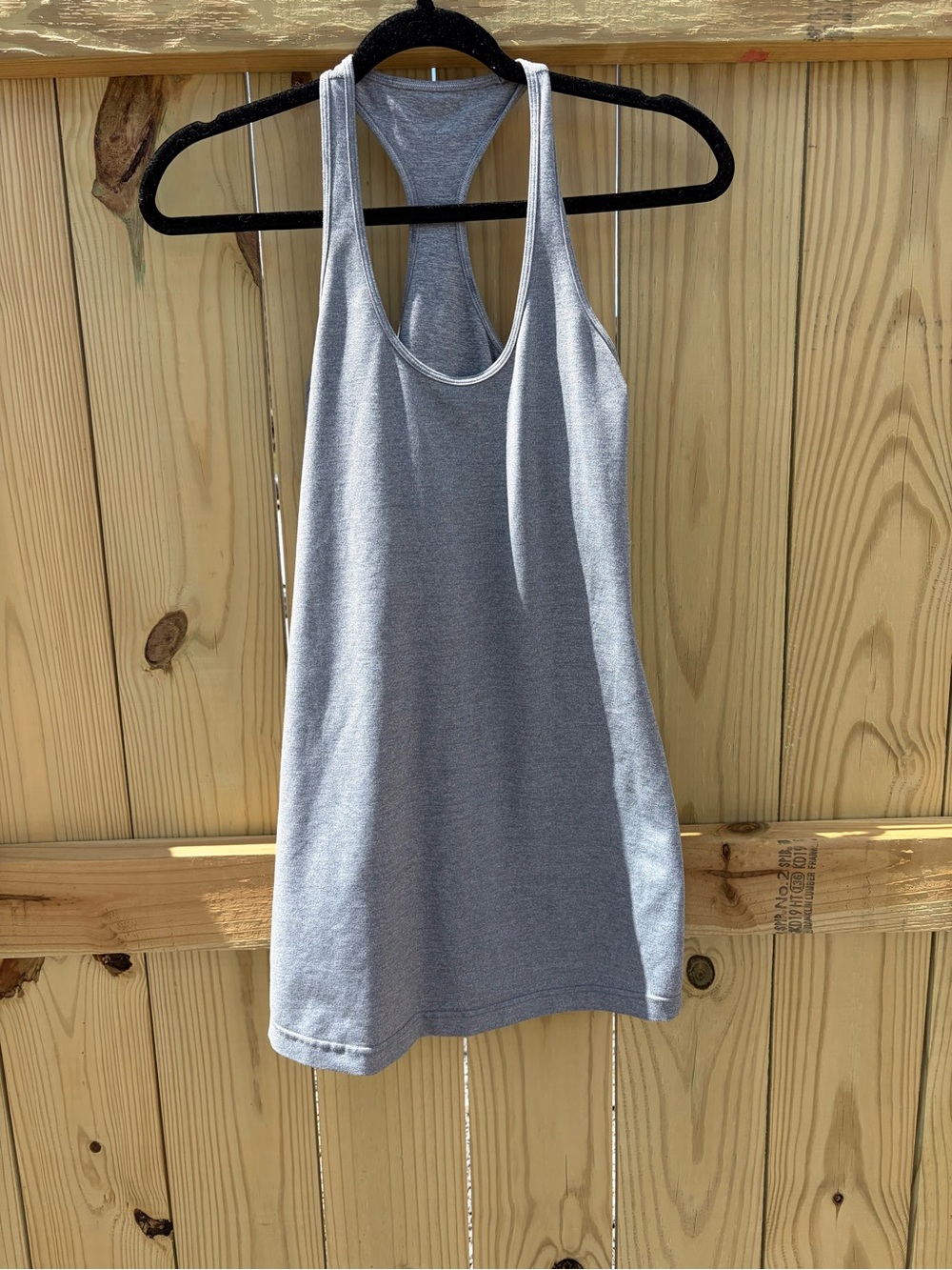 lululemon athletica Gray Full Length Racerback Athletic Tank Size 8